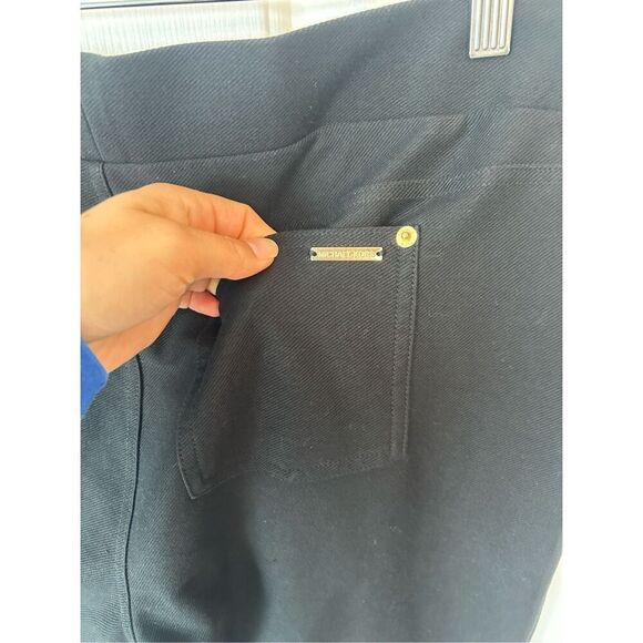 Michael kors black pants leggings, stretchy work, comfy pants size large - Picture 3 of 5